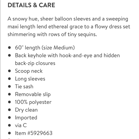 STAUD White/Pearl Sequin Balloon Sleeve Maxi - Picture 11 of 14